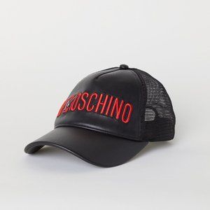H&M x Moschino Embroidered MTV Black Red Trucker Hat Cap